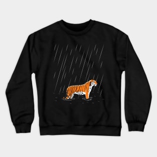 Tiger in the rain Crewneck Sweatshirt